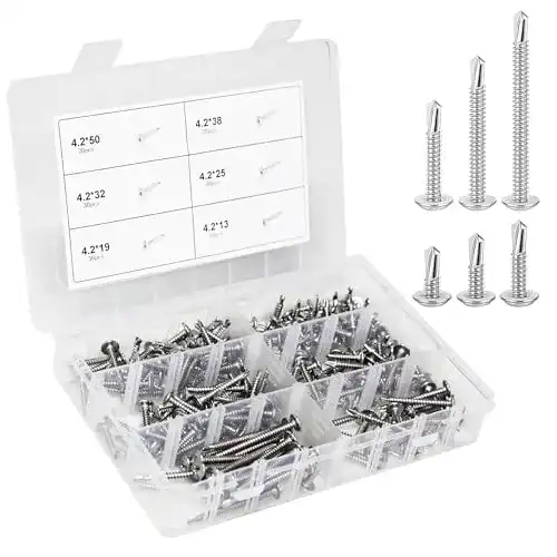 Edelstahl-Schrauben DN DENNOV 210pcs Selbstschneidend