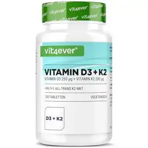 Vitamin-D-Präparate Vit4ever Vitamin D3 10.000 I.E + Vitamin K2