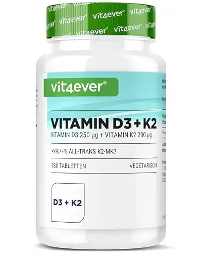 Vitamin-D-Präparate Vit4ever Vitamin D3 10.000 I.E + Vitamin K2