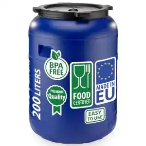 200-Liter-Fass Sterk Plast B200F Fass Durchmesser 55 cm, Fassungsvermögen