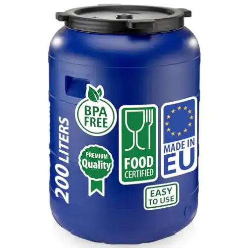 200-Liter-Fass Sterk Plast B200F Fass Durchmesser 55 cm, Fassungsvermögen