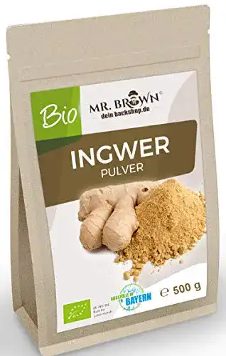Ingwerpulver MR. BROWN 500g BIO, Ingwer gemahlen