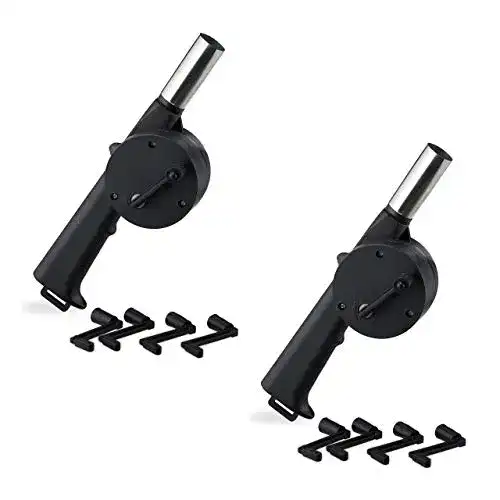 Grillgebläse Relaxdays manuell, 2er-Set, handbetrieben