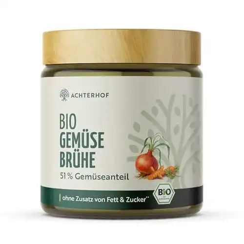Fastensuppe vom-Achterhof Gemüsebrühe Bio | salzarm mit nur 1 Gramm