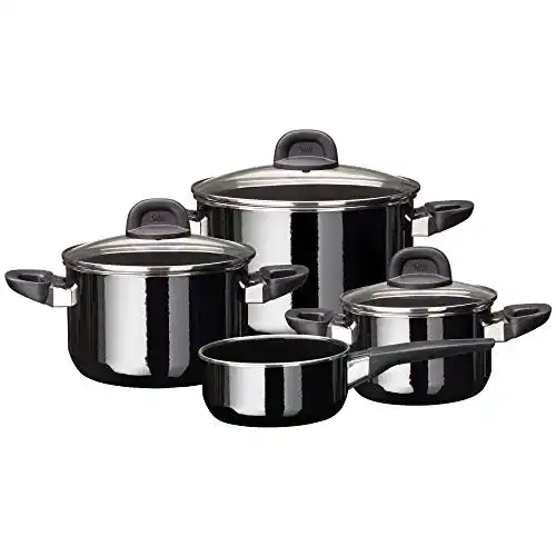 Silit-Töpfe Silit Modesto Line Topfset Induktion 4-teilig, Glasdeckel