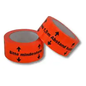 Klebeband Abstand halten – Kein Hersteller – 1 Rll. = 66m orange