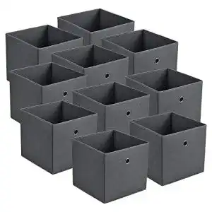 Faltbox [en.casa] 10er-Set Aufbewahrungsbox 30x30x28 cm