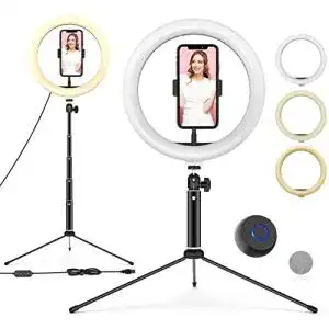 Ringlicht WONEW mit Stativ, 10” LED Selfie Ringleuchte
