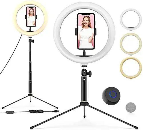 Ringlicht WONEW mit Stativ, 10” LED Selfie Ringleuchte