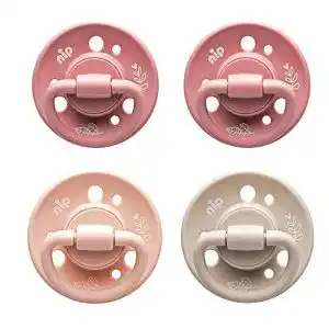 Kautschuk-Schnuller nip Bio Baby Schnuller Cherry Green, 4 Stück