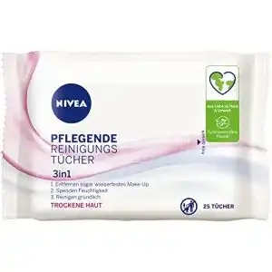 Abschminktücher NIVEA 3-in-1 Pflegende Reinigungstücher 25 St.
