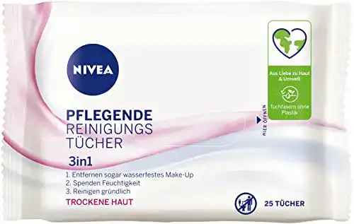 Abschminktücher NIVEA 3-in-1 Pflegende Reinigungstücher 25 St.