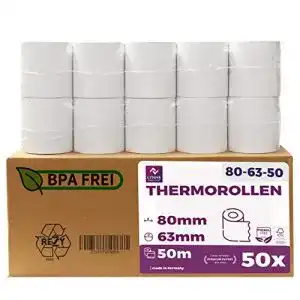 Kassenrolle LYNNE PAYMENT SOLUTIONS Thermorollen 80mm x 50m x 12mm