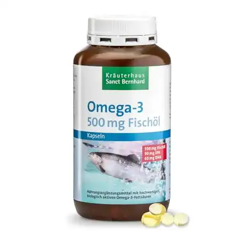 Die beste Omega-3-Kapseln Kräuterhaus Sanct Bernhard, 400 Kapseln 2026 Test Bestseller Omega-3-Kapseln Kräuterhaus Sanct Bernhard, 400 Kapseln