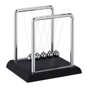 Newton-Pendel Relaxdays Newton Pendel, 5 Kugeln, Physik Deko