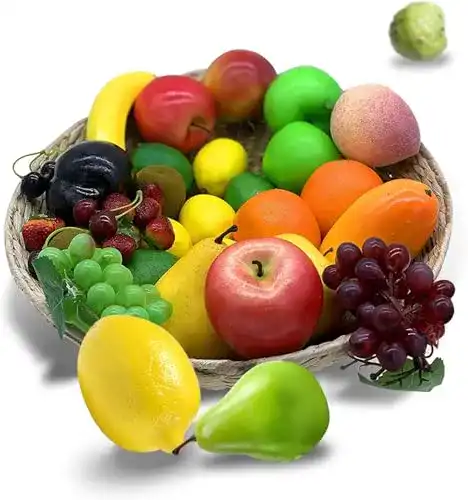 künstliches Obst GZLCEU 12 Stück Kunstobst, Schaum Obst