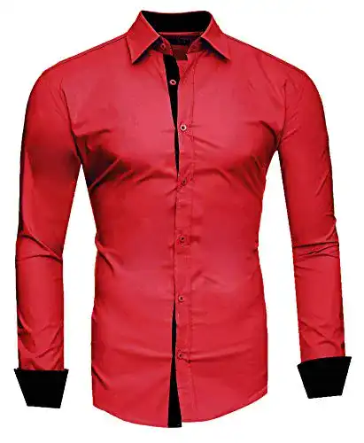Hemd Herren Kayhan Herren Hemd, TwoFace Rot/Schwarz XXL