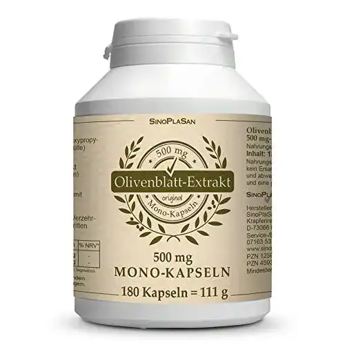 Olivenblattextrakt Sinoplasan Kapseln 500mg, 180 Stk