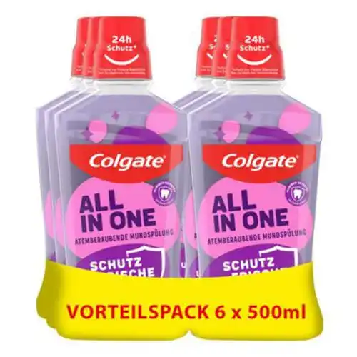 Colgate-Mundspülung Colgate Mundspülung All In One 6 x 500ml