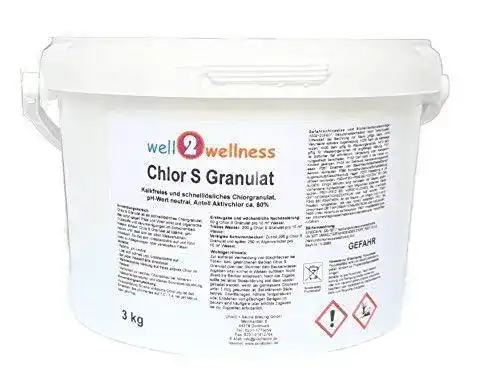 Chlorgranulat well2wellness Chlor S Granulat, schnell löslich, 3 kg