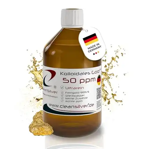 Kolloidales Gold CleanSilver 50ppm, 500ml