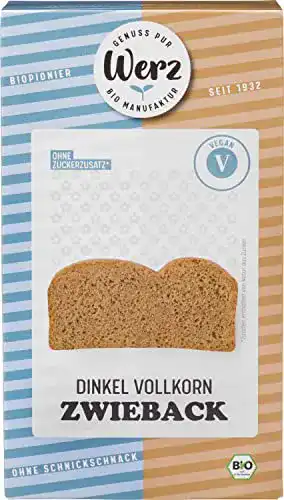 Zwieback Werz Bio Dinkel- ungesüßt, 6 x 175 g