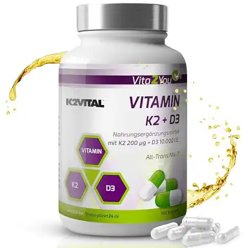 Vitamin-D3-K2 Vita2You Vitamin D3 + K2-180 Kapseln
