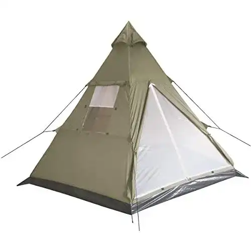 Tipi Zelt MFH Indianer Zelt, “Tipi”, oliv, Mittelmast, 290 x 270 x 225