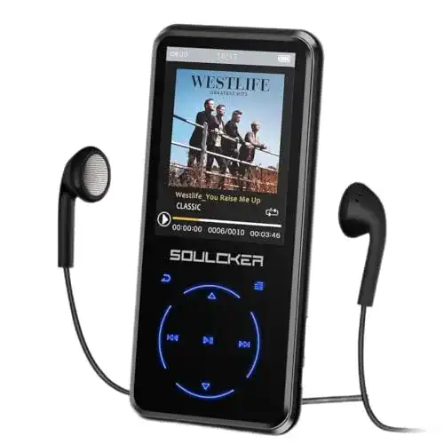MP3-Player für Kinder SOULCKER MP3 Player, 16 GB Bluetooth