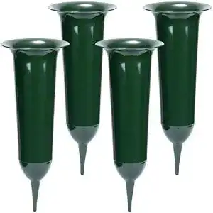 Grabvase com-four ® 4X Friedhofsvase mit Erdspieß