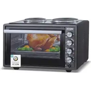 Minibackofen mit Kochplatten ICQN 42 Liter, 3800 W, Umluft