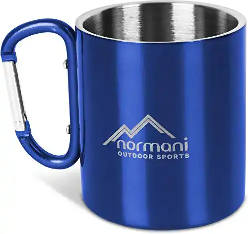 Die beste Edelstahlbecher normani Outdoor Karabinertasse doppelwandig 2026 Test Bestseller Edelstahlbecher normani Outdoor Karabinertasse doppelwandig