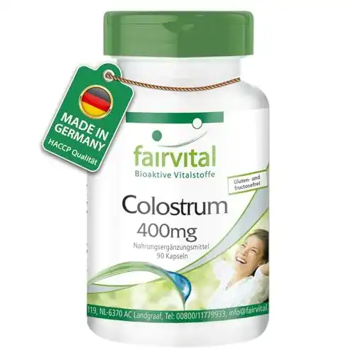 Colostrum fairvital 400mg, BSE-frei, 30% Immunglobuline, 90 Kaps.