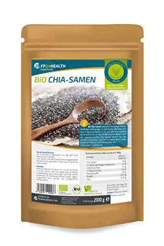 Die beste Chia-Samen FP24 HEALTH BIO Chia Samen 2000g - Zippbeutel 2026 Test Bestseller Chia-Samen FP24 HEALTH BIO Chia Samen 2000g – Zippbeutel