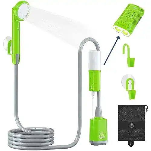 Campingdusche mit Pumpe DEERFAMY Campingdusche Outdoor