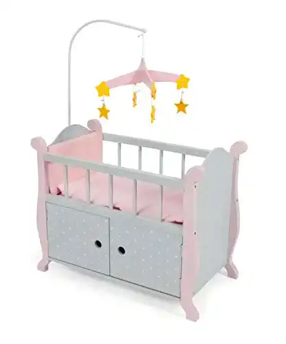 Puppenbett Bayer Chic 2000 510 91- mit Mobile, Puntos grau