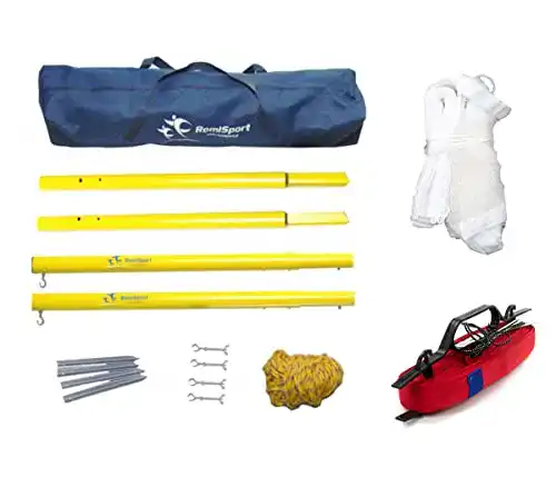 Badminton-Netz RomiSport Badminton komplettes Netz + Pfosten