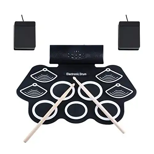 E-Drums Asmuse E-Drum Set Elektronisches Schlagzeug Kit 9 Pads