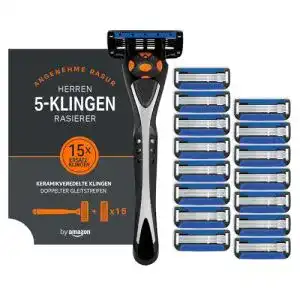 Nassrasierer SOLIMO Amazon-Marke: Herrenrasierer, 5-fach-Klinge