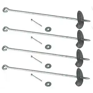Bodenanker Gartenpirat Erdanker Set mit 4 Stück verzinkt 50 cm