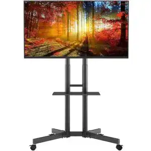 TV-Ständer (65 Zoll) BONTEC, mit Rollen, bis zu 50KG, Max VESA