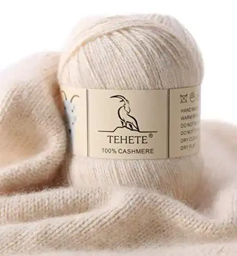 Kaschmir-Wolle TEHETE 100% Kaschmir Garn 3-fädig 50g