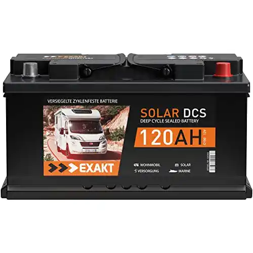 Solarbatterie Exakt 120Ah 12V DCS Wohnmobil Versorgung Boot