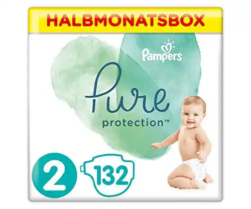 Windeln Pampers Baby Größe 2 (4-8 kg) Pure Protection, 132 Stück