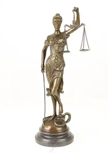 Justitia-Statue Decoratie Bronzefigur Skulptur Justitia mit Waage