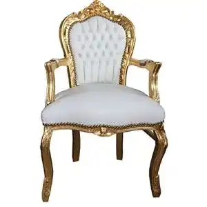 Barock-Stuhl Casa Padrino Barock Esszimmer Stuhl mit Armlehnen
