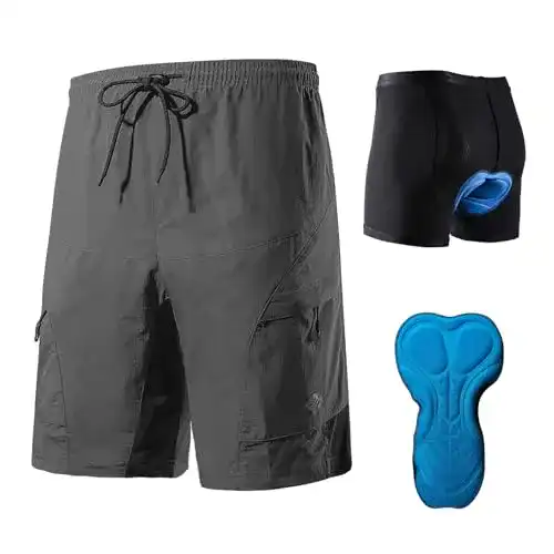 Bike-Shorts Santic Radlerhose Herren mit Sitzpolster Kurz MTB