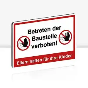 Baustellenschild STROBO Betreten der Baustelle verboten Schild