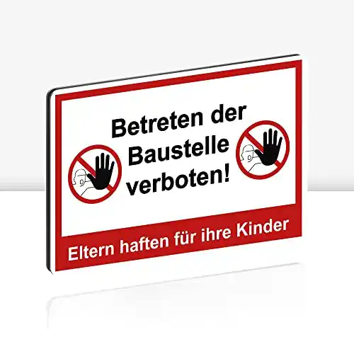 Die beste Baustellenschild STROBO Betreten der Baustelle verboten Schild 2026 Test Bestseller Baustellenschild STROBO Betreten der Baustelle verboten Schild