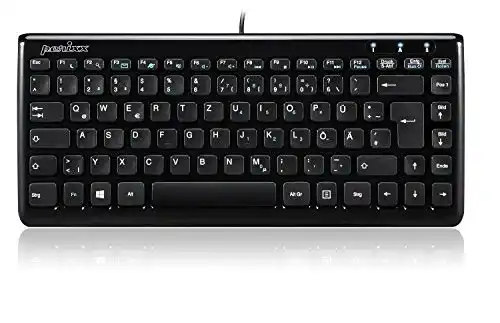 Perixx-Tastatur Perixx PERIBOARD-407B DE, Mini Tastatur USB